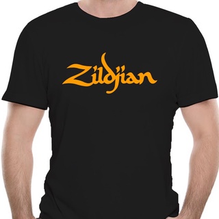 เสื้อยืดผ้าฝ้าย พิมพ์ลายกลอง ZILDJIAN CYMBALS DRUMMER GIUTAR MUSIC TURKISH สไตล์ฮิปฮอป เรียบง่าย สีดํา สําหรับ