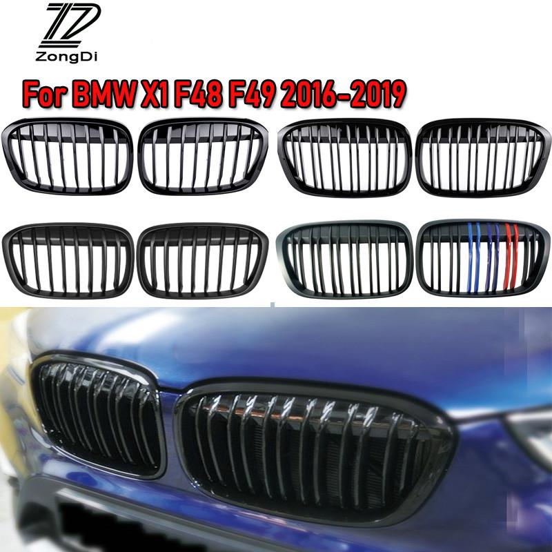 กระจังหน้า ซี่คู่ BMW X1 F48 F49 Carbon Fiber/ M-Black Color(รูปแบบคาร์บอนไฟเบอร์/สีดำ） For BMW X1 F