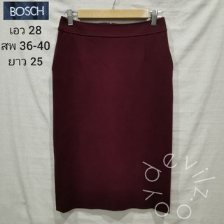 ❤️ กระโปรงทรงดินสอ​ BOSCH​ สีแดงเบอร์กันดี​ Size36