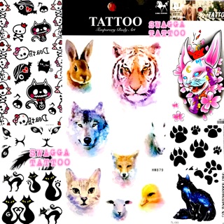 แทททู 4ใบ100บาท | แมว รอยสักชั่วคราว tattoo