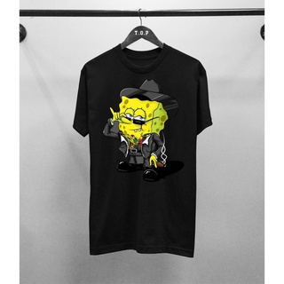 เสื้อยืดผ้าฝ้าย เสื้อยืด พิมพ์ลาย Ayu Ayu Distro Screen Combed30S Ds Sponbob สําหรับผู้ชาย