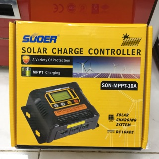 Suoer Solar charge controller 10 A โซล่าชาร์จเจอร์สำหรับแผ่นโซล่าเซลล์