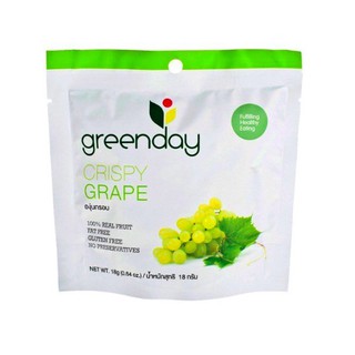 แพ็ค 4 ชิ้น Greenday Crispy Grape Chips 18g กรีนเดย์ องุ่นอบกรอบ 18 กรัม