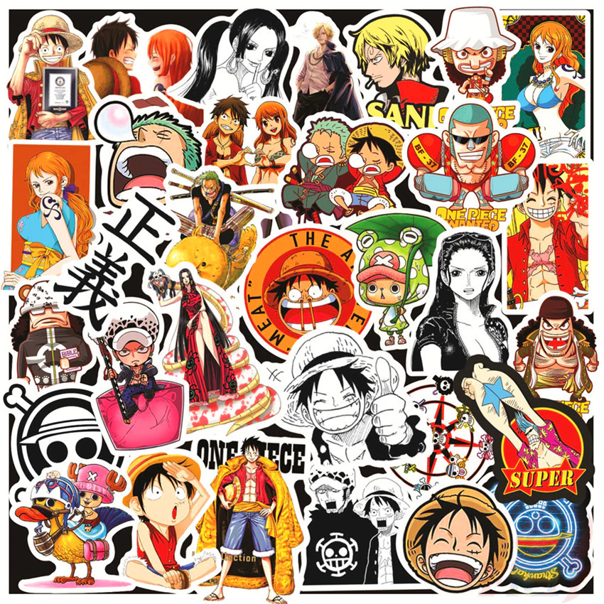 ☠ One Piece . Sailing Adventure Series 03 Stickers ☠ 50Pcs/Set Anime Luffy Chopper Zoro Nami Waterproof DIY Fashion Decals Doodle Stickers