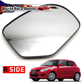 เนื้อเลนส์กระจก เลนส์กระจกมองข้าง ขวา ใส่ Suzuki Swift Hatchback ปี 2012 - 2017 Right Wing Side Door Mirror Glass Len