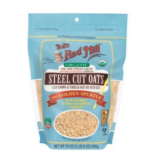 Bobs Red Mill, Organic Steel Cut Oats, 24 oz (680 g) Bobs Red Mill ข้าวโอ๊ตตัดเหล็กออร์แกนิก 24 ออนซ์ (680 ก.)