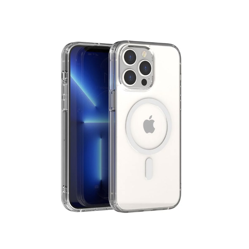 เคส JTLEGEND Casing for iPhone 14 Pro Max (6.7 inch) Hybrid Cushion MAG Case - Crystal Clear ; iStudio by UFicon