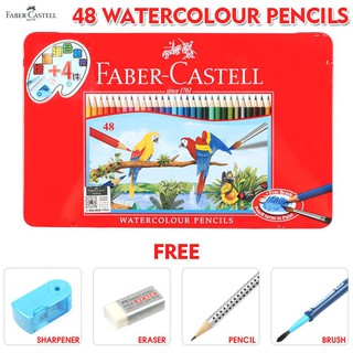 Faber Castell สีไม้ ระบายน้ำ 48สี / 36สี กล่องเหล็ก