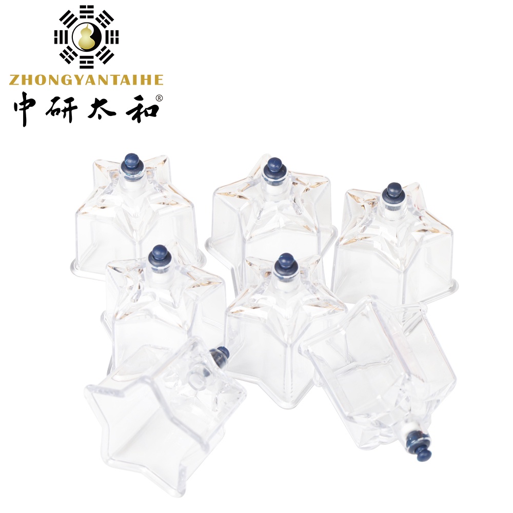 ขนาดใหญ่ Five-pointed Star Cupping พลาสติกสูญญากาศ Cupping Beauty นวด Star รูป Cupping ถ้วยดูดเดี่ยว