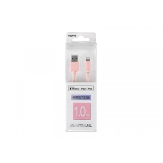 USUPSO สายดาต้าชาร์จ Apple ยาว 1 เมตร - สีชมพู