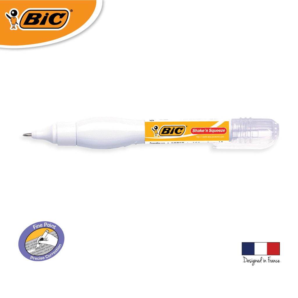 [Official Store] BIC บิ๊ก ปากกาลบคำผิด SHAKE 'N SQUEEZE 8 มล. จำนวน 1 ชิ้น (ฟรี ปากกา 1 ด้าม)