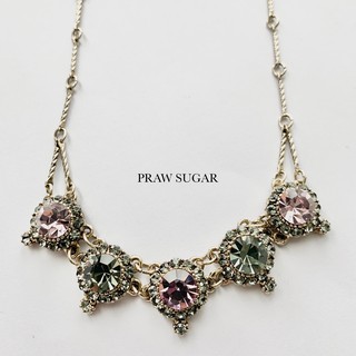 Swarovski Crystal Necklace - สร้อยคอคริสตัลสวารอฟสกีสไตล์แอนทีค (มี 3 สี)