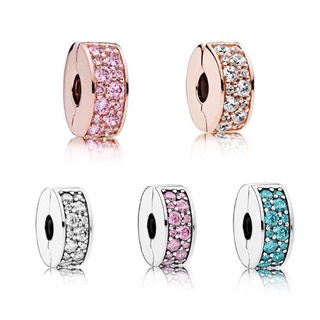 Pandora หัวเข็มขัดทองแดง กันตก สีโรสโกลด์ สําหรับของขวัญวันเกิดผู้หญิง p825