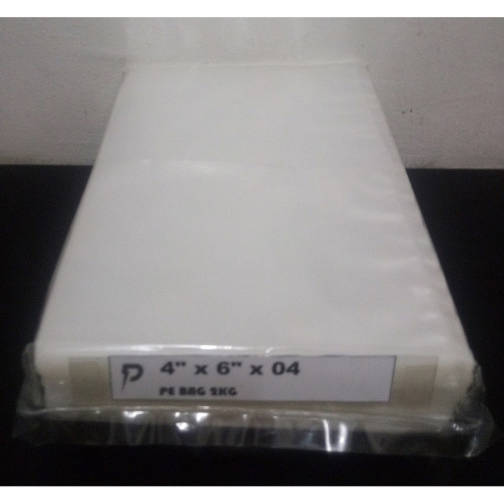 PE 04 / 4 x 6 นิ้ว PE ใส 04 (0.44 มม.) ถุงพลาสติก / ถุง PE บาง / ชนิดบาง / PE Chips Wrapper โปร่งใส