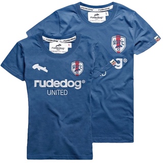 rudedog T-shirt เสื้อยืด รุ่น United (ผู้หญิง) แฟชั่น คอกลม ลายปักไหล่ ผ้าฝ้าย cotton ฟอกนุ่ม ไซส์