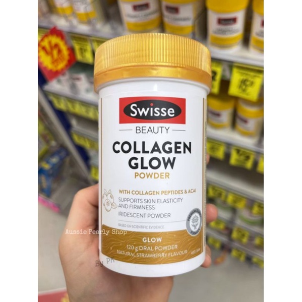 Swisse Beauty Collagen Glow Powder with Peptides &Acai คอลลาเจนแบบผง สูตรโกลด์ผสมคอลลาเจนเปปไทด์+Aca