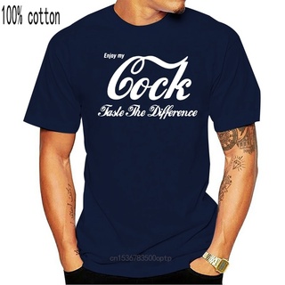 เสื้อยืดผ้าฝ้ายพิมพ์ลายแฟชั่น ขายดี เสื้อยืดคอกลม แขนสั้น พิมพ์ลาย Enjoy my Cock สไตล์คลาสสิก สําหรับผู้ชาย FLblac92OKdn