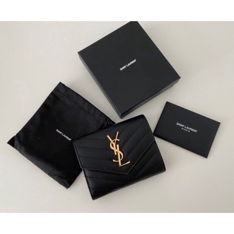 New Ysl trifold wallet มือสอง