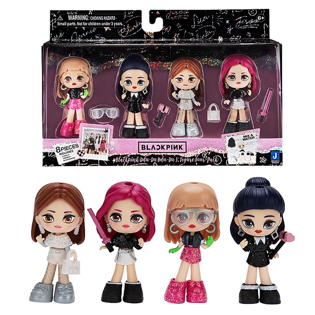BlackPink Ddu-Du-Ddu-Du Fugure Four Pach เซ็ตตุ๊กตาฟิกเกอร์โมเดลวงแบล็คพิ้งค์ 4 ตัวลิขสิทธิ์แท้