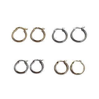 [all silver 925] hoo.stores Classic Hoop (18k gold plated/ Rhodium plated) ต่างหูห่วงเงินแท้ s925 ท้ังชิ้น