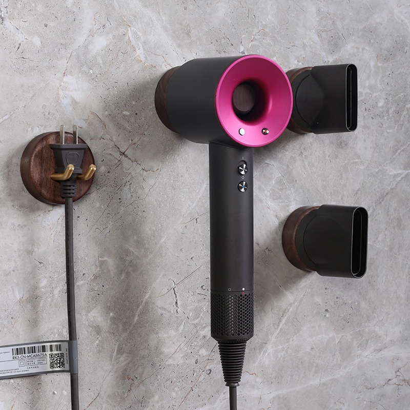 ที่แขวนไดร์เป่าผม แบบติดผนัง สีดํา สําหรับ dyson dyson