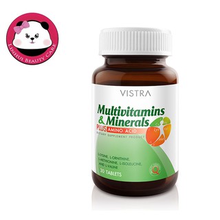 Vistra Multivitamins &amp; Minerals Plus Amino Plus Acid ขนาดบรรจุ 30 เม็ด