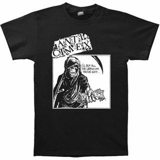 เสื้อยืดแฟชั่น - ผู้ชายเสื้อยืด Anti Cimex หายาก 1983 ปกอัลบั้มทีS-5XL