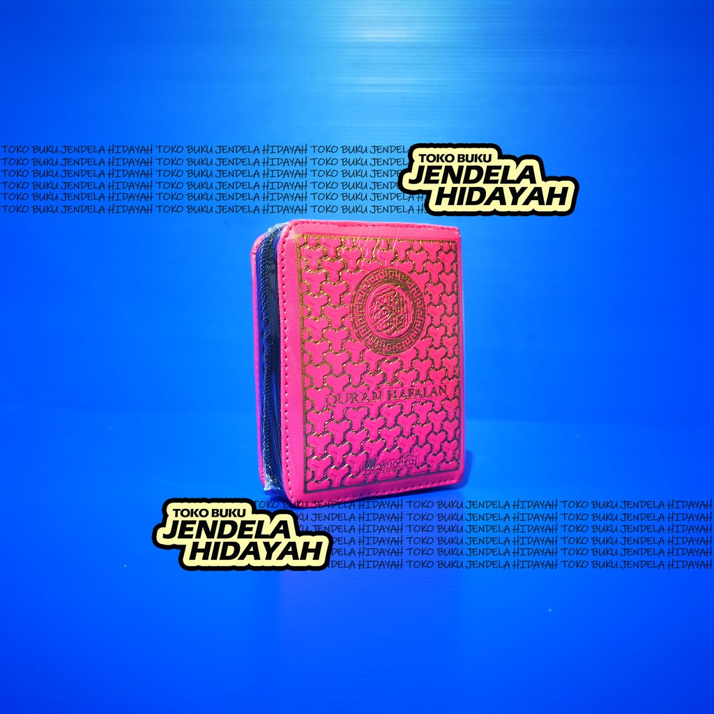 (CUSTOM NAME PRINTING AVAILABLE) A7 PINK Alhira Zipper - Mini Small Pocket Quran Memorization A7 Siz