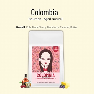 เมล็ดกาแฟ Colombia Quercus Bourbon Aged Natural