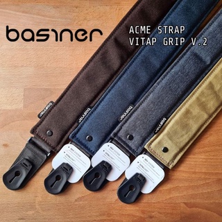 สายสะพายกีต้าร์ Basiner ACME STRAP VITALGRIP Slim Ver.2 สายสะพายกีต้าร์ ES335 SG STRANDBERG ABASI