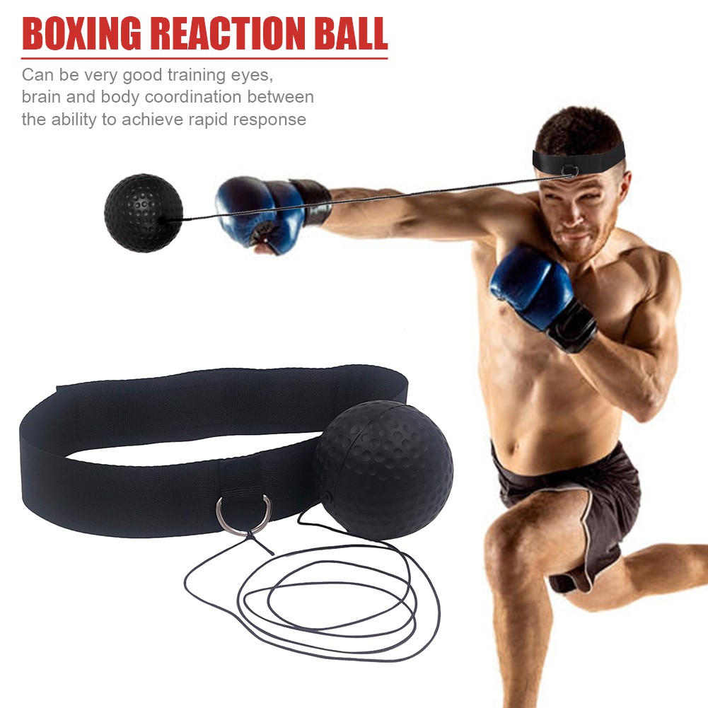 มวยBoxing Reflex Speed Punch Ball Muay Thai Hand Eye Training Ball with
