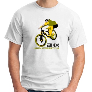 เสื้อยืดสีขาว - เสื้อผ้าตลกลําลองแขนสั้นฤดูร้อนเสื้อยืด BMX Urban ฟรีสไตล์ Bycicle Sporter เสื้อทีเS-5XL