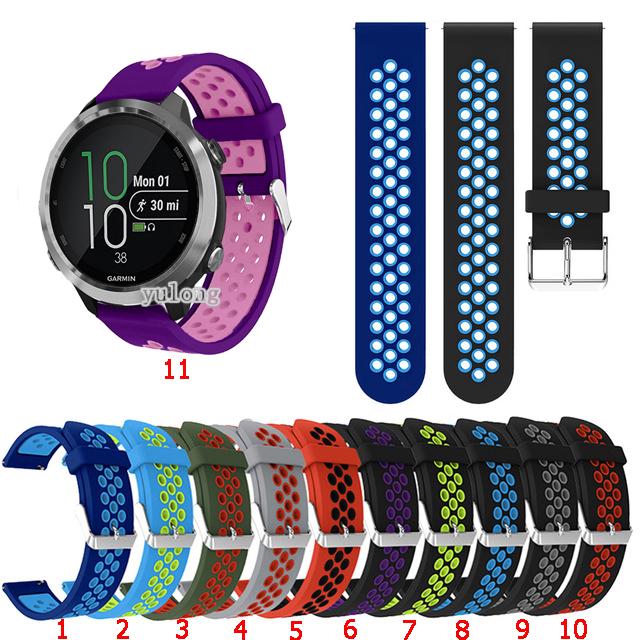 สายสายนาฬิกาข้อมือซิลิโคนสําหรับ Garmin Forerunner 645 245 245 M