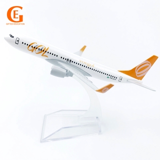 โมเดลเครื่องบินบราซิลโกล B737 Airlines Boeing 737 Airways Plane Airplane Metal พร้อมขาตั้ง 16 ซม.