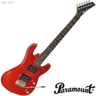 Paramount SH8R 22-Fret Jackson-Style Electric Guitar (Maple Neck, Metallic Red Color) + Free Tremolo Arm