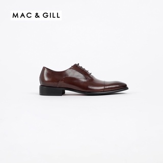 Mac&amp;Gill San Diego Captoe Oxford leather รองเท้าผู้ชายหนังแท้แบบผูกเชือกสีน้ำตาล Oxfords Leather Cap-toe สวมเใส่ทางการ