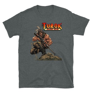 เสื้อยืดคอกลมcrew neckเสื้อยืด ผ้าฝ้าย พิมพ์ลาย Turok คุณภาพดี เป็นที่นิยม สําหรับผู้ชายS-4XL