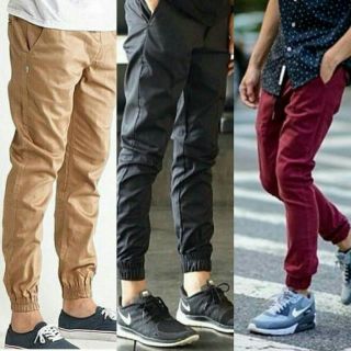 กางเกงขาจั๊มผ้าเวสปอยผ้าหนา. กางเกงjogger pants(ไม่มีแถบ)