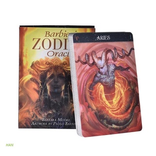 Han Barbieri Zodiac Oracle Tarot 26 การ์ดการ์ดสําหรับตุ๊กตาบาร์บี้