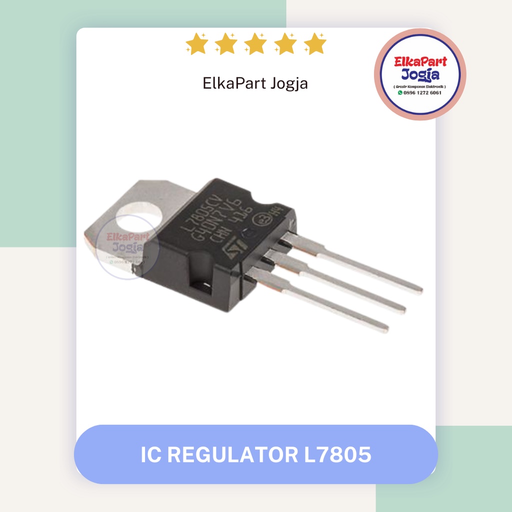 IC REGULATOR ST L7805CV L7805 7805 LM LM LM7805 TO-220 ทรานซิสเตอร์ 5 โวลต์