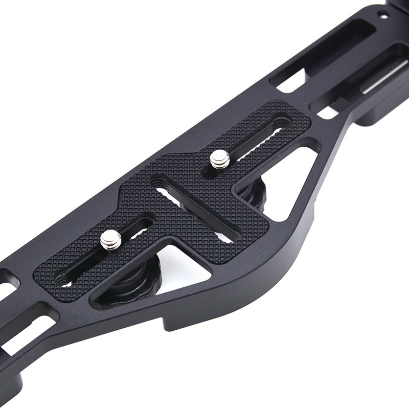 Dual Handle Underwater Camera Tray/Grip - Aluminum Stabilizer For Diving Housings With 1" Ball Mounts, 100m Waterproof
