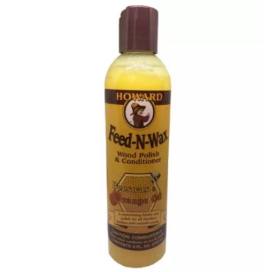 น้ำยาเคลือบเงาไม้ ปกป้องเนื้อไม้ไม่ให้เสื่อมสภาพHoward Feed-N-Wax Polish & Conditioner 8oz NO.FW0008