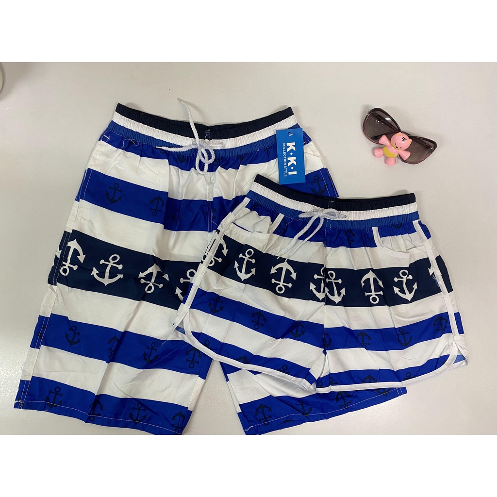 🔥ลด 50.- ใช้โค้ด DET199MAR🔥 กางเกงขาสั้นคู่รัก，ผ้าแห้งไวสีสันสดใส