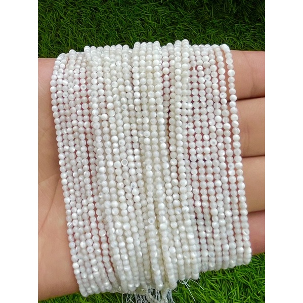 Natural Shell Round Beads 2 mm Wholesale 16 inch long Strand For Jewelry Making Faceted Round bead