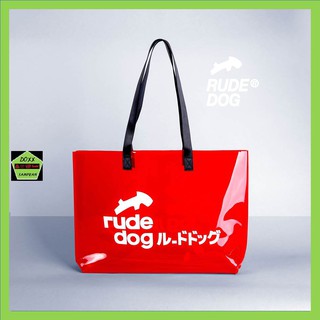 Rudedog กระเป๋า พลาสติกใส รุ่น Eco dog bag สีแดง