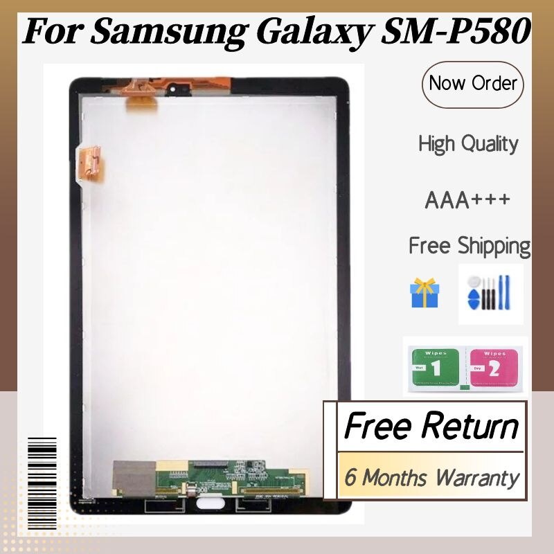 อะไหล่หน้าจอสัมผัส LCD แบบเปลี่ยน สําหรับ Samsung Galaxy TAB A 10.1 2016 SM-P580 P580 P585