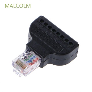 Malcolm อะแดปเตอร์แปลงสายเคเบิ้ลเครือข่ายอีเธอร์เน็ต Rj45 Male To 8 Pin Screw Terminal/Multicolor