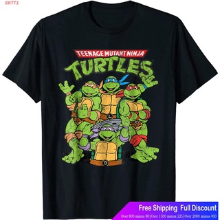 ฝ้าย SKTT1 เสื้อยืดผู้ชายและผู้หญิง Teenage Mutant Ninja Turtles Classic Retro Logo Tee-Shirt Mens Womens T-shirts