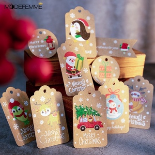 [ 50pcs Christmas kraft paper tag DIY Listing cards Decoration for home Wedding Birthday festival Party Gift ]