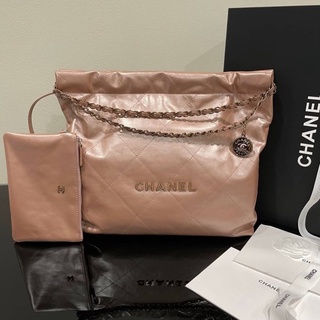 กระเป๋า Shoppingbag22  Size 39 cm  สี pink gold